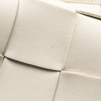 BOTTEGA VENETA SMALL CASSETTE BAG LAMBSKIN WHITE SHW