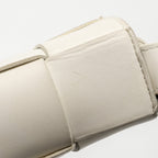 BOTTEGA VENETA SMALL CASSETTE BAG LAMBSKIN WHITE SHW