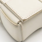 BOTTEGA VENETA SMALL CASSETTE BAG LAMBSKIN WHITE SHW