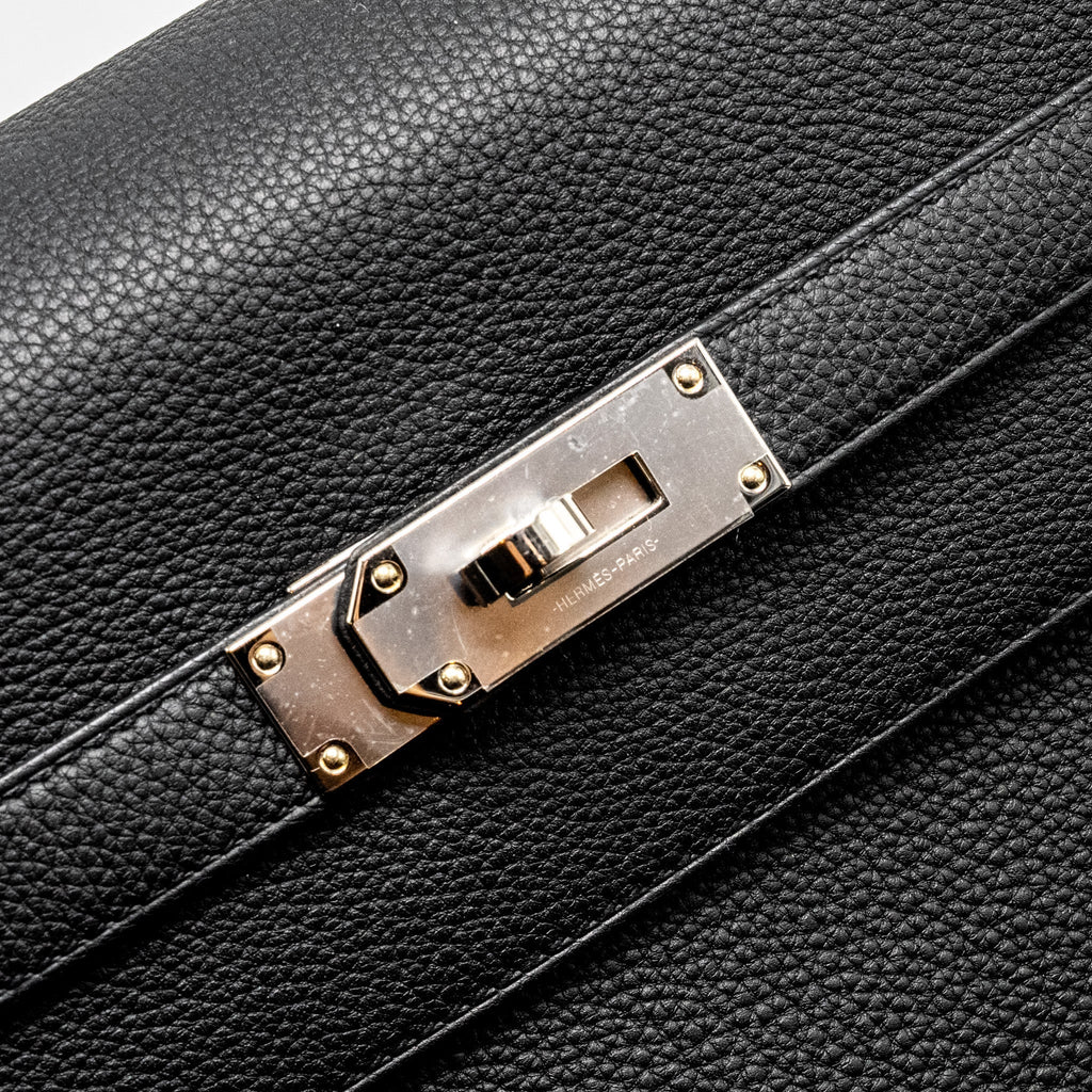 HERMES KELLY MAXI 42 TOGO BLACK SHW