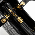 DIOR MEDIUM LADY DIOR PATENT BLACK GHW