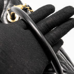 CHANEL MEDIUM COCO HANDLE CHEVRON CALFSKIN BLACK GHW