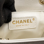 CHANEL 23K TRIPLE POCKET MINI BACKPACK CAVIAR WHITE LGHW (MICROCHIP)
