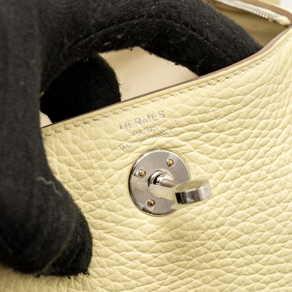 Hermes Mini Lindy II Clemence Jaune Milton SHW