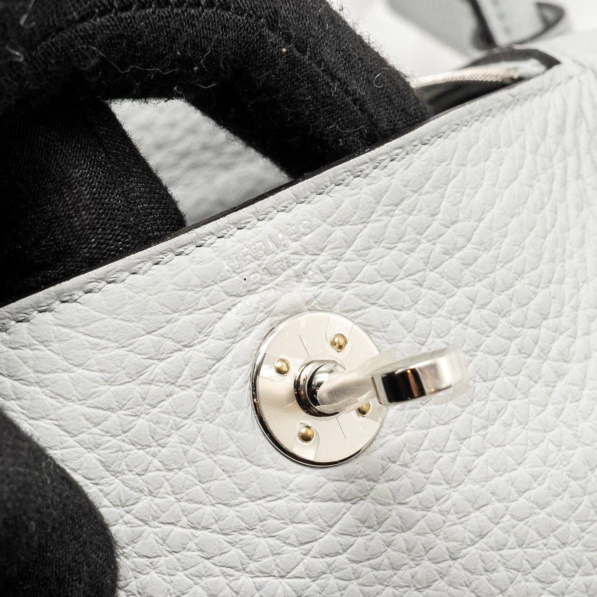 Hermes Mini Lindy Clemence Blue Pale SHW