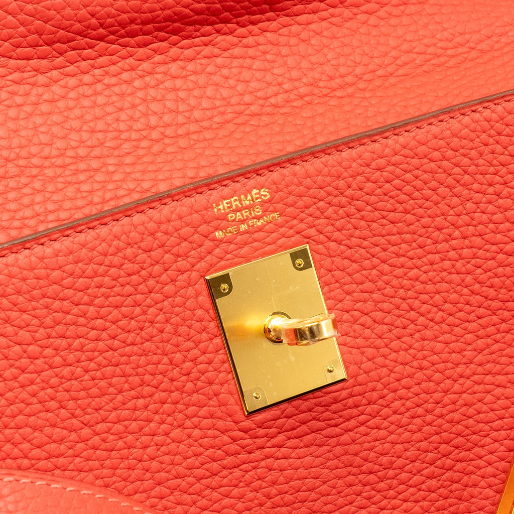 Hermes Kelly 32 Clemence T5 Rose Jaipur GHW