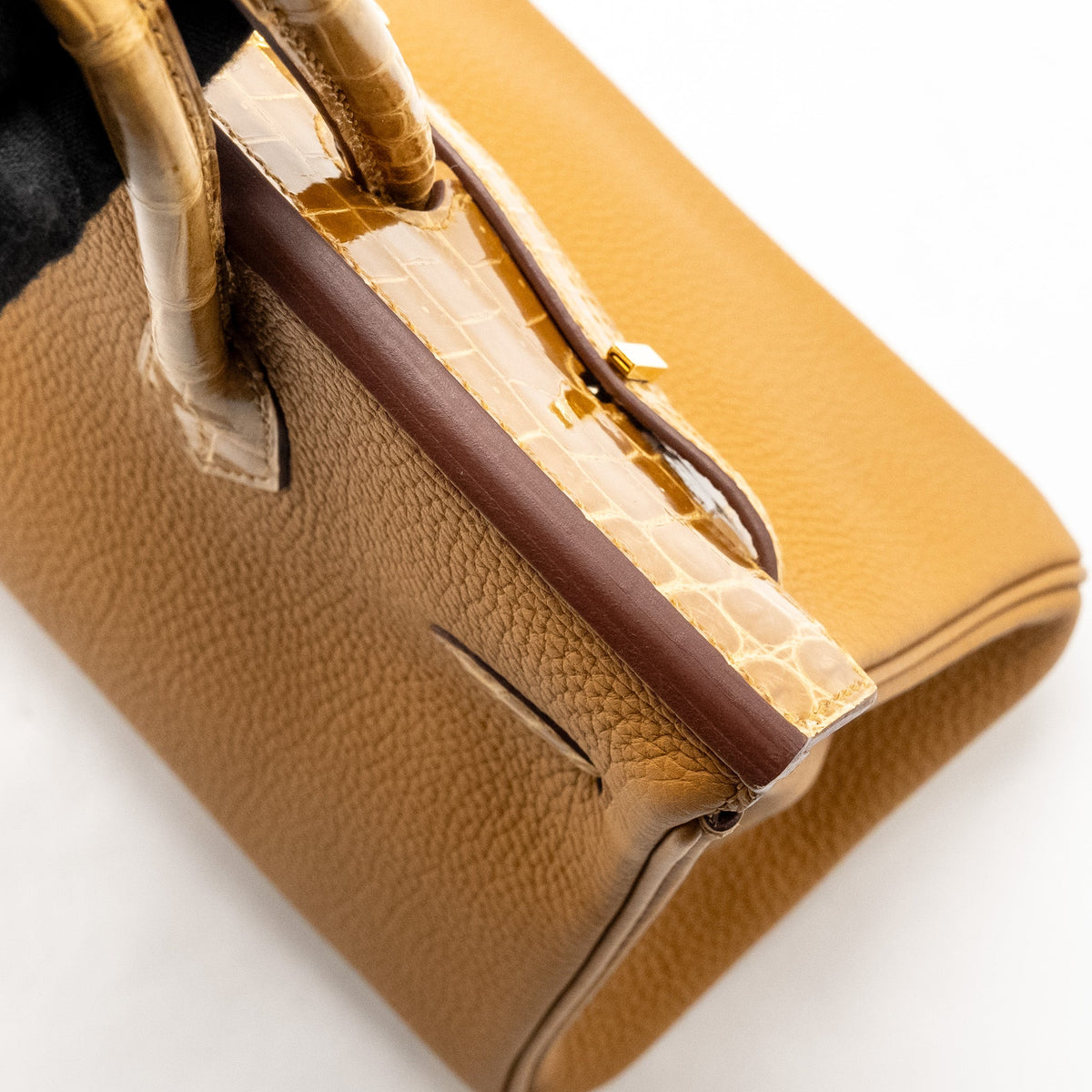 Hermes Birkin 25 Touch Crocodile Niloticus/Togo Caramel/Tabac Camel GHW