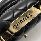CHANEL SMALL TRENDY CC FLAP BAG LAMBSKIN BLACK GHW
