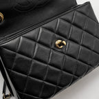 CHANEL SMALL TRENDY CC FLAP BAG LAMBSKIN BLACK GHW