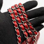 CHANEL MINI SQUARE FLAP BAG CAVIAR RED SHW