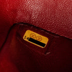 CHANEL MINI SQUARE FLAP BAG CAVIAR RED SHW