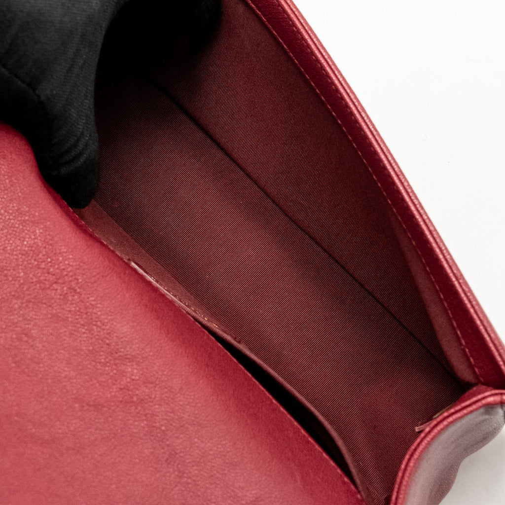 CHANEL MEDIUM BOY BAG CAVIAR RED GHW