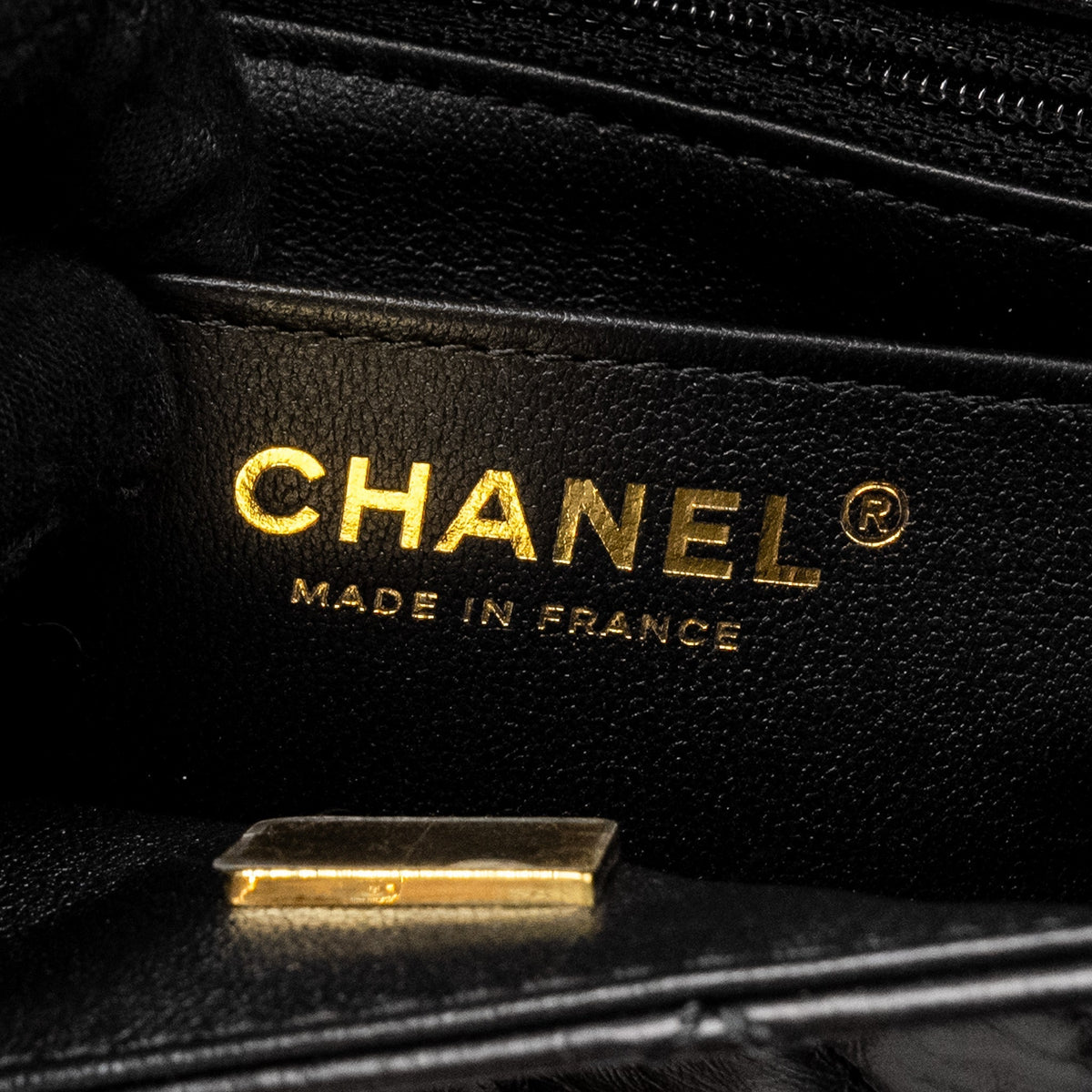 CHANEL MINI 2.55 REISSUE FLAP BAG AGED CALFSKIN BLACK BRUSHED GHW (MICROCHIP)