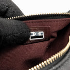 CHANEL 25C QUILTED HOBO BAG CAVIAR BLACK GHW (MICROCHIP)