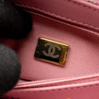 CHANEL 24P MINI KELLY/SHOPPING TOTE TWEED PINK/MULTICOLOUR GHW (MICROCHIP)