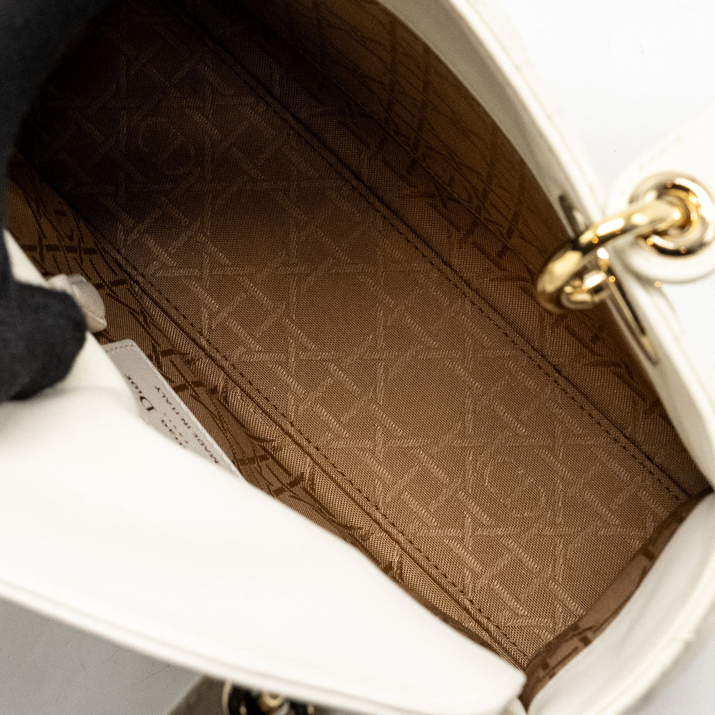 DIOR SMALL MY ABCDIOR LAMBSKIN WHITE LGHW