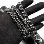 CHANEL SMALL CLASSIC DOUBLE FLAP BAG CAVIAR BLACK SHW (MICROCHIP)