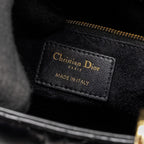 DIOR MEDIUM LADY DIOR LAMBSKIN BLACK LGHW
