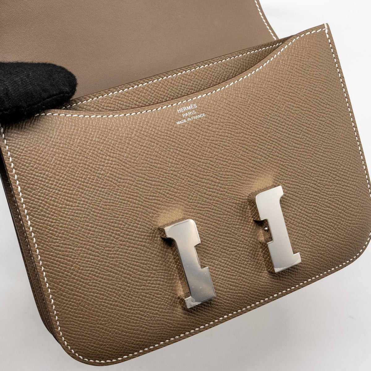 Hermes Mini Constance Epsom Etoupe SHW