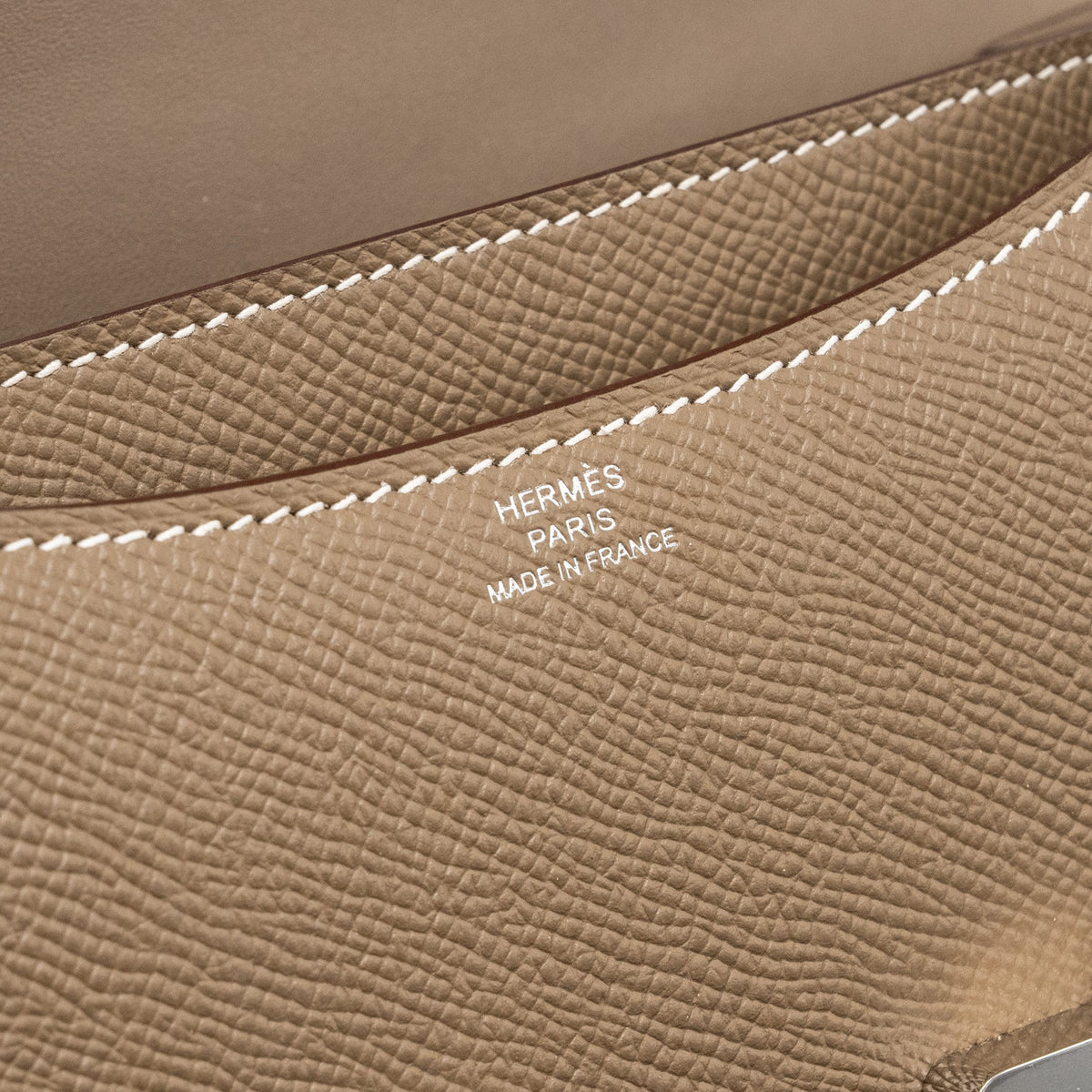 Hermes Mini Constance Epsom Etoupe SHW