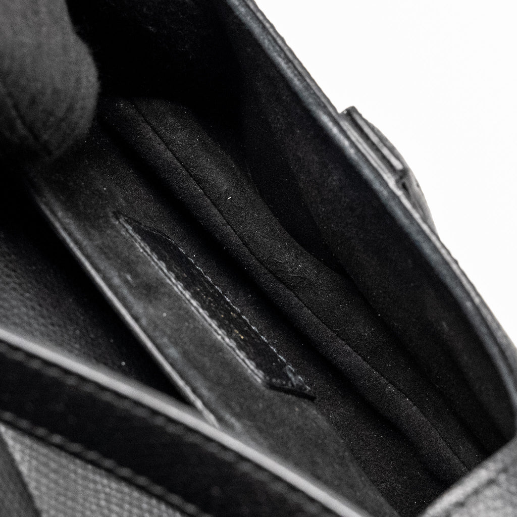 DIOR MINI SADDLE BAG CALFSKIN BLACK GHW