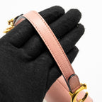 DIOR MINI SADDLE BAG GRAINED CALFSKIN PINK GHW