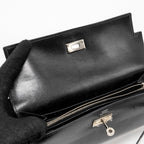 HERMES KELLY LONG WALLET BOX BLACK SHW