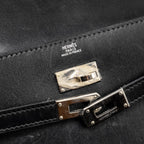 HERMES KELLY LONG WALLET BOX BLACK SHW