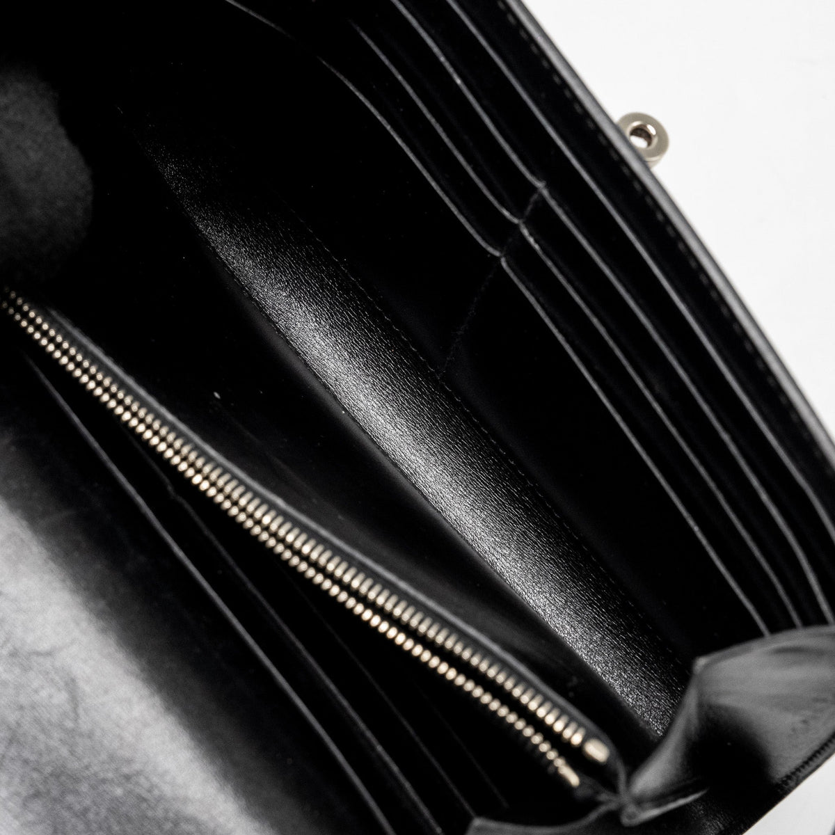 HERMES KELLY LONG WALLET BOX BLACK SHW