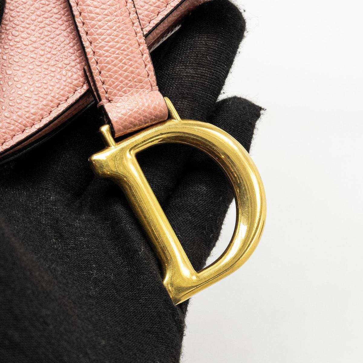 DIOR MINI SADDLE BAG GRAINED CALFSKIN PINK GHW