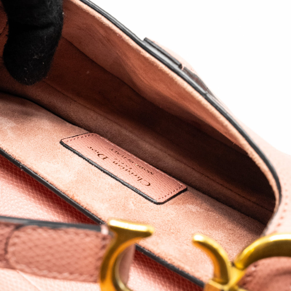DIOR MINI SADDLE BAG GRAINED CALFSKIN PINK GHW