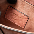 DIOR MINI SADDLE BAG GRAINED CALFSKIN PINK GHW
