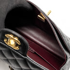 CHANEL SMALL CLASSIC DOUBLE FLAP BAG CAVIAR BLACK GHW (MICROCHIP)