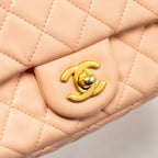 CHANEL PEARL CRUSH MINI RECTANGULAR FLAP BAG LAMBSKIN PINK GHW (MICROCHIP)