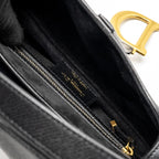 DIOR MEDIUM SADDLE BAG CALFSKIN BLACK GHW