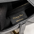 DIOR MEDIUM SADDLE BAG CALFSKIN BLACK GHW