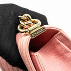 CHANEL MEDIUM BOY BAG CAVIAR PINK LGHW