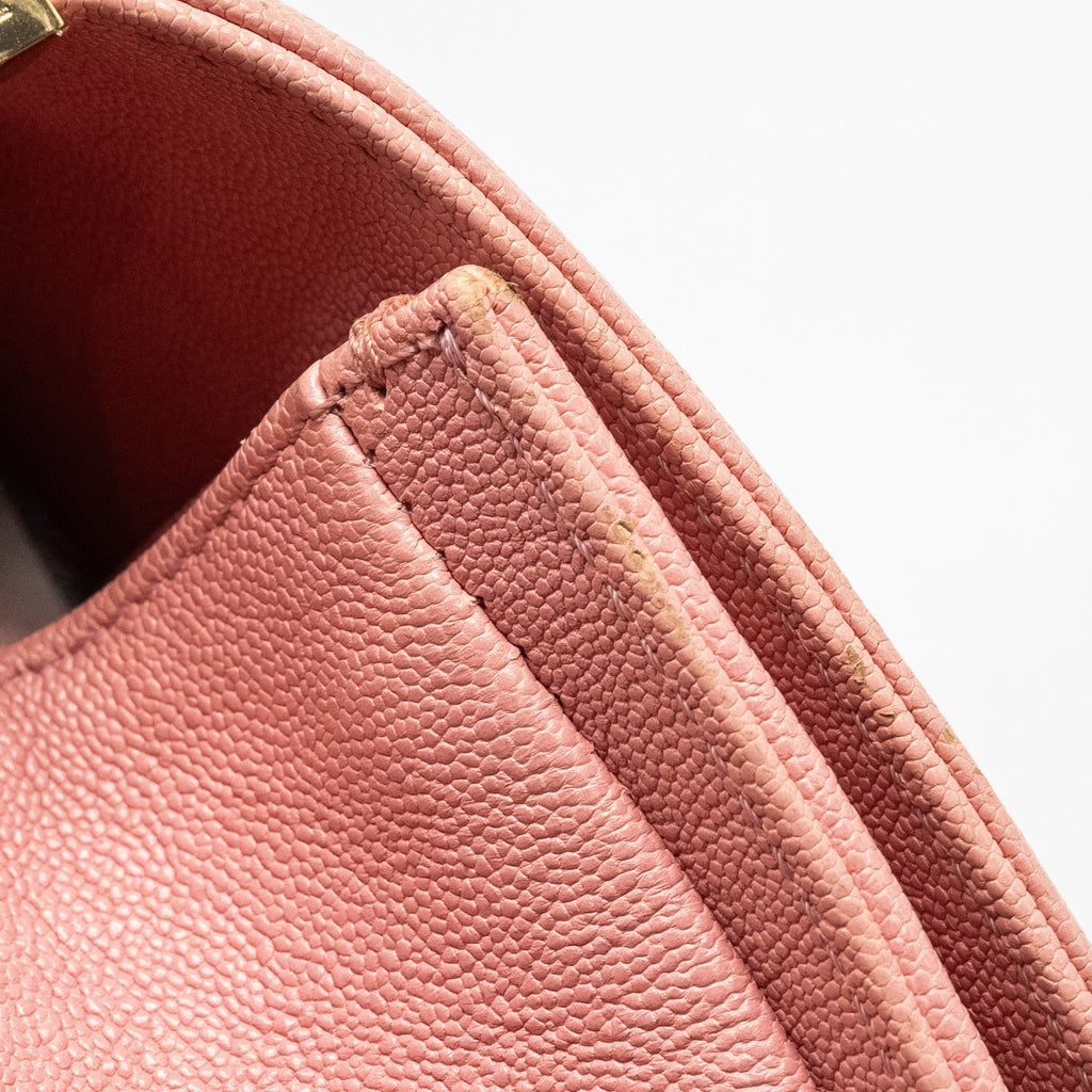 CHANEL MEDIUM BOY BAG CAVIAR PINK LGHW