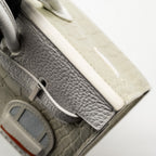 Hermes Birkin 20 Faubourg Snow Matt Alligator / Togo / Epsom/ Swift beton SHW