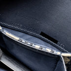 DIOR SADDLE LOTUS WALLET BLUE OBLIQUE JACQUARD GHW