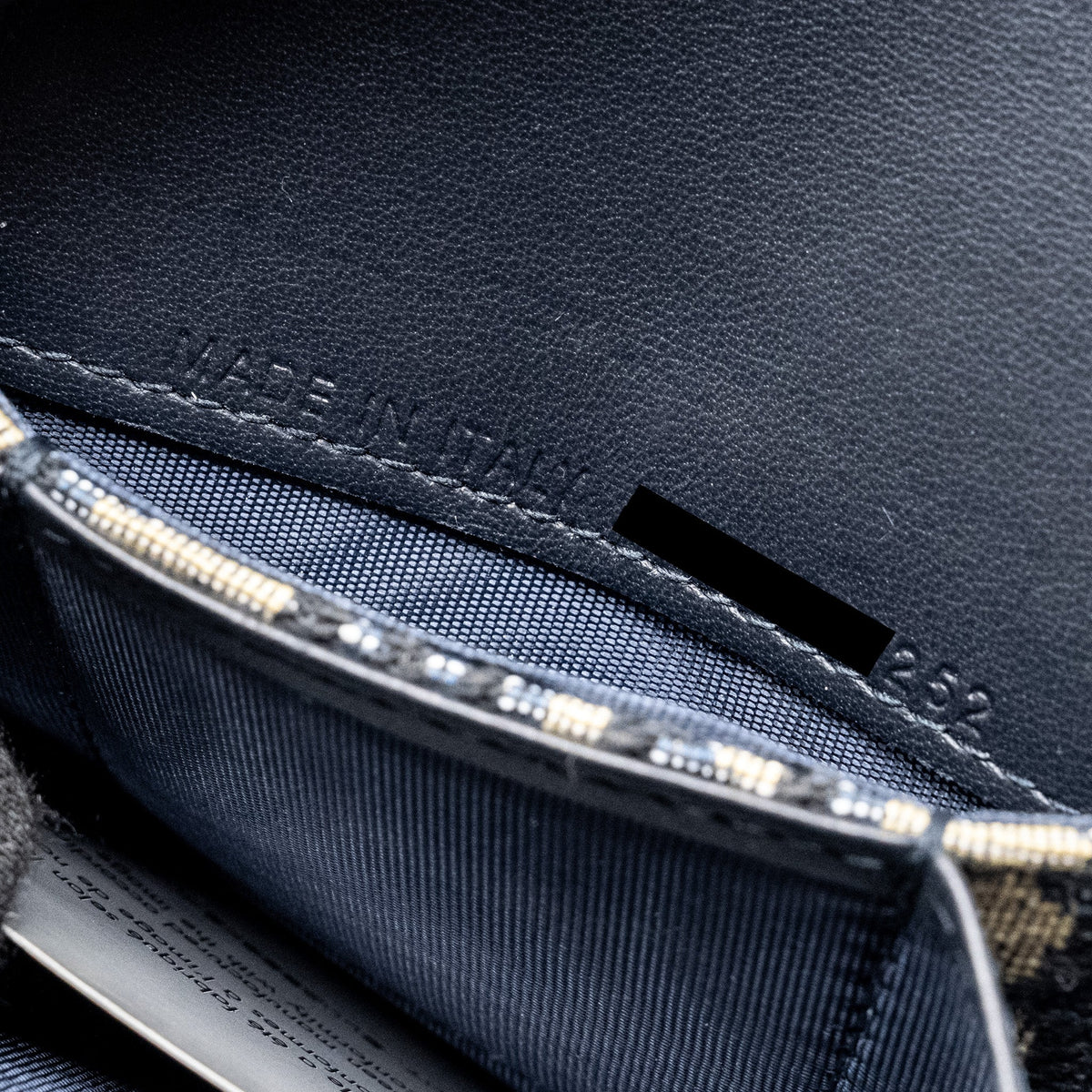 DIOR SADDLE LOTUS WALLET BLUE OBLIQUE JACQUARD GHW