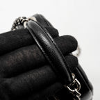 CHANEL 24P MINI BACKPACK/CROSSBODY BAG CAVIAR BLACK SHW (MICROCHIP)