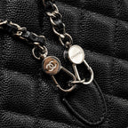 CHANEL 24P MINI BACKPACK/CROSSBODY BAG CAVIAR BLACK SHW (MICROCHIP)