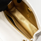 CHANEL PEARL CRUSH MINI RECTANGULAR FLAP BAG LAMBSKIN WHITE GHW (MICROCHIP)