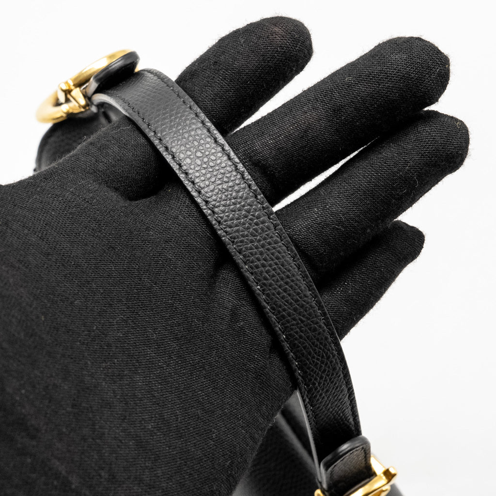 DIOR MINI SADDLE BAG CALFSKIN BLACK GHW