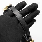 DIOR MINI SADDLE BAG CALFSKIN BLACK GHW