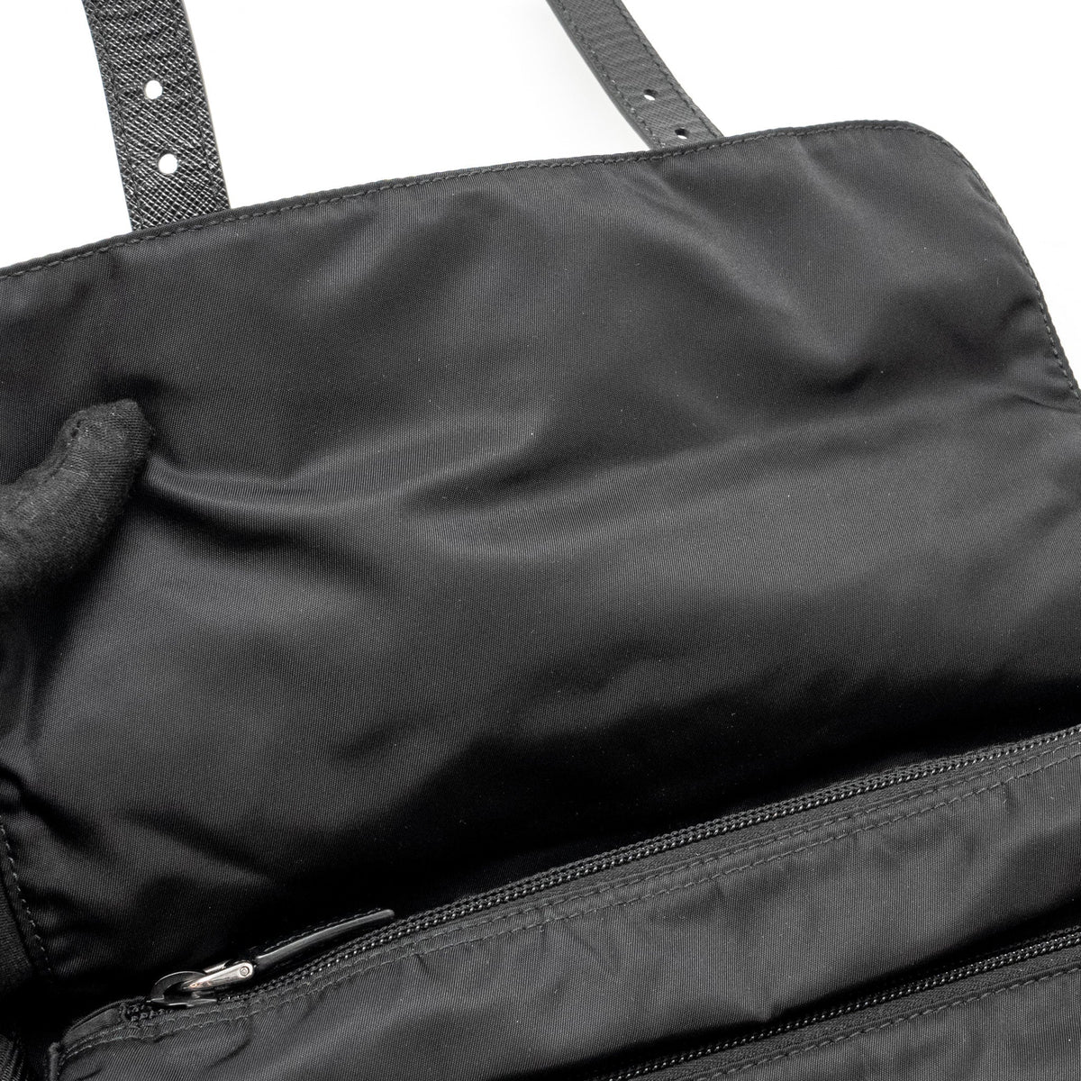 PRADA MESSENGER BAG RE-NYLON BLACK SHW