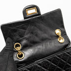 CHANEL MINI 2.55 REISSUE AGED CALFSKIN BLACK GHW