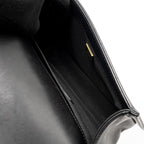 CHANEL SMALL BOY BAG CALFSKIN BLACK GHW (MICROCHIP)