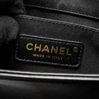 CHANEL SMALL BOY BAG CALFSKIN BLACK GHW (MICROCHIP)
